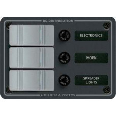 Blue Sea Systems 3'lü Su geçirmez sigorta paneli 12/24V