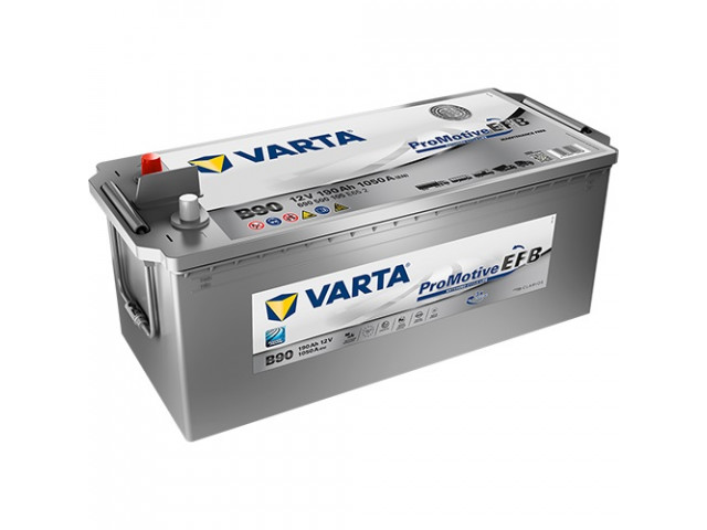 Varta EFB Promotive B90 / 12V 190Ah Tam Kapalı-Bakımsız Sulu Akü - CCA 1050 / Servis ve Marş (Start) Aküsüdür ( Güneş Paneli Sistemine Uygun ) Varta EFB Promotive B90 / 12V 190Ah Tam Kapalı-Bakımsız Sulu Akü - CCA 1050 / Servis ve Marş (Start) Aküsüdür ( Güneş Paneli Sistemine Uygun )
