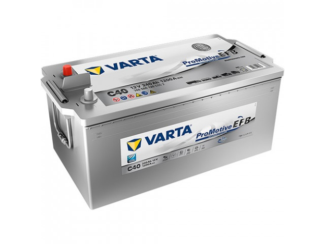 Varta EFB Promotive C40 / 12V 240Ah Tam Kapalı-Bakımsız Sulu Akü - CCA 1200 / Servis ve Marş (Start) Aküsüdür. ( Güneş Paneli Sistemine Uygun ) Varta EFB Promotive C40 / 12V 240Ah Tam Kapalı-Bakımsız Sulu Akü - CCA 1200 / Servis ve Marş (Start) Aküsüdür. ( Güneş Paneli Sistemine Uygun )