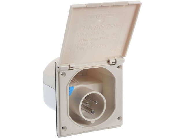 ABL Eco Karavan, Tekne elektrik besleme fişi kapaklı 230V / 16A IP44 / Alman Malı
