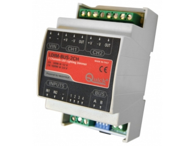 Quick LDIM led dimmer modülü 10-30VDC -  50W @ 12V / 100W @ 24V her bir kanal