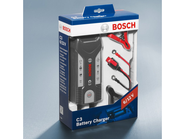 Bosch C3 Akü Şarj Cihazı 6/12 V IP65 120Ah Aküye Kadar Şarj Eder