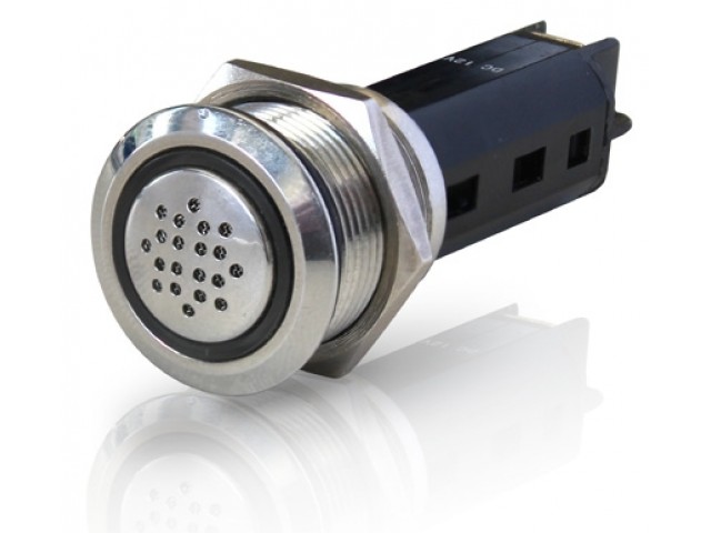 Hella Marine 19mm paslanmaz çelik, kırmızı led halkalı sesli ikaz.