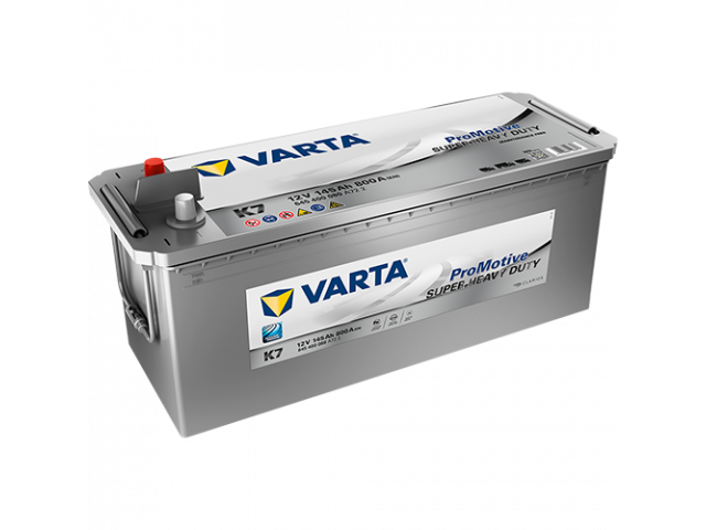Varta Promotive Super Heavy K7 - 12V 145Ah 800CCA Marin&Ticari Start Aküsü (Tam Kapalı - Tam Bakımsız Sulu)