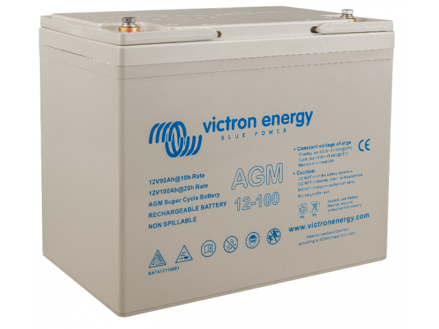 Victron Energy 12V/100Ah AGM Super Cycle Akü. (M6) Start&Servis Aküsü (BAT412110081) Victron Energy 12V/100Ah AGM Super Cycle Akü. (M6) Start&Servis Aküsü (BAT412110081)