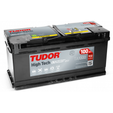 Tudor TA1000 - 12V 100Ah 900CCA Kapalı Bakımsız Sulu Akü High Tech Carbon Boost 2.0 ( Hızlı Şarj )