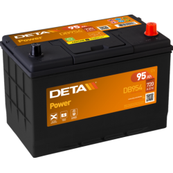 Deta DB954 - 12V 95Ah 760CCA Kapalı Bakımsız Sulu Start Aküsü ( 306x173x222 mm) - %15 ekstra Marş Start Gücü