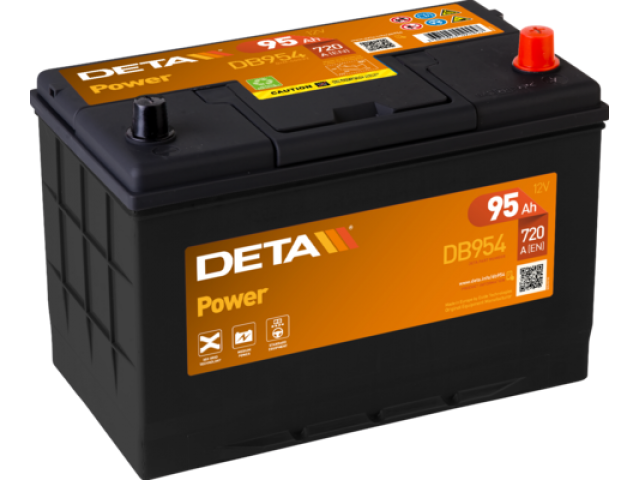 Deta DB954 - 12V 95Ah 760CCA Kapalı Bakımsız Sulu Start Aküsü ( 306x173x222 mm) - %15 ekstra Marş Start Gücü Deta DB954 - 12V 95Ah 760CCA Kapalı Bakımsız Sulu Start Aküsü ( 306x173x222 mm) - %15 ekstra Marş Start Gücü