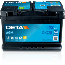Deta DK720 - 12V 72Ah 760CCA Start Stop AGM Kuru Akü, DK720
