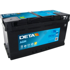 Deta DK960 - 12V 96Ah 850CCA Start Stop AGM Kuru Akü, DK960
