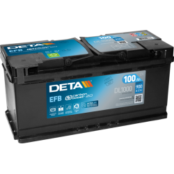 Deta Start-Stop EFB DL1000 - 12V 100Ah 900EN Start-Stop EFB Sulu Akü