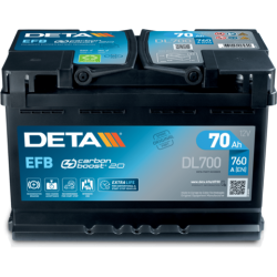 Deta Start-Stop EFB DL700 - 12V 70Ah 760EN Start-Stop EFB Sulu Akü