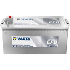 Varta EFB Promotive C40 / 12V 240Ah Tam Kapalı-Bakımsız Sulu Akü - CCA 1200 / Servis ve Marş (Start) Aküsüdür. ( Güneş Paneli Sistemine Uygun ) - 2026 üretim tarihli