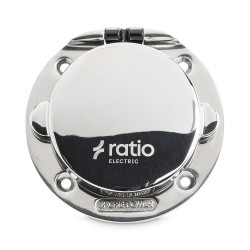 Ratio Electric MP50-10 /  50A/250VAC Krom Sahil Besleme Fişi