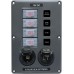 Blue Sea Systems 4321 / suya dayanıklı sigorta paneli. 4 lü + USB + 12V soket