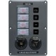 Blue Sea Systems 4321 / suya dayanıklı sigorta paneli. 4'lü + USB + 12V soket