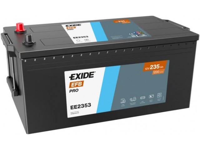 Exide Strong Pro EFB+ EE2353 - 12V 235Ah 1200CCA Tam Kapalı Bakımsız Sulu Servis&Start Aküsü