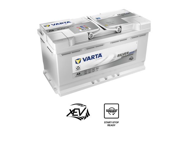 Varta Silver Dynamic A5 / 12V 95Ah 850CCA AGM Kuru Start&Stop Akü ( Yeni Teknoloji Marin Servis&Start Uyumlu )