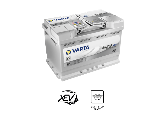 Varta Silver Dynamic A7 / 12V 70Ah 760CCA AGM Kuru Start&Stop Akü ( Yeni Teknoloji Marin Servis&Start Uyumlu )