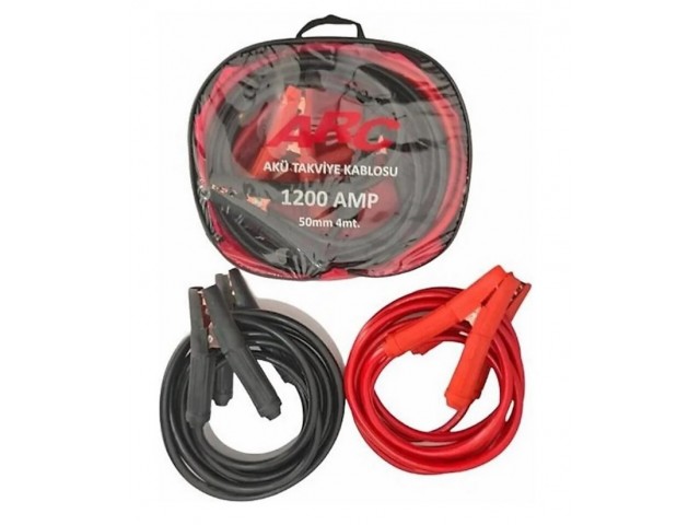 ARC 855 Ağır Hizmet Akü Takviye Kablosu Seti 1x50mm TIR 1200CCA 4Mt