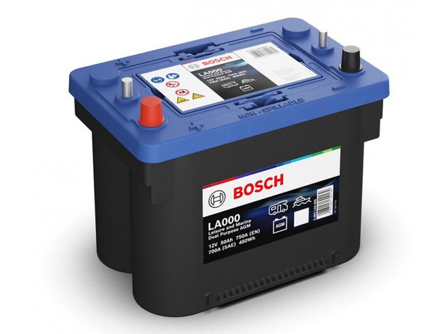 Bosch LA000 - 12V 50Ah 750En Deep Cycle Dual Purpose AGM Marin Servis&Start Aküsü, ep450 Bosch LA000 - 12V 50Ah 750En Deep Cycle Dual Purpose AGM Marin Servis&Start Aküsü, ep450
