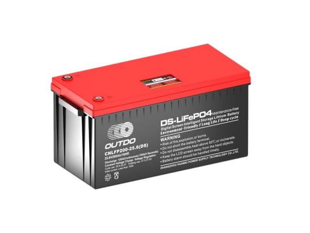 OUTDO CNLFP200-25.6 / Outdo 25.6V 200Ah (10hr) LIFePO4 Tam Bakımsız Energy Storage Lityum Akü Deep Cycle - Dijital Ekranlı