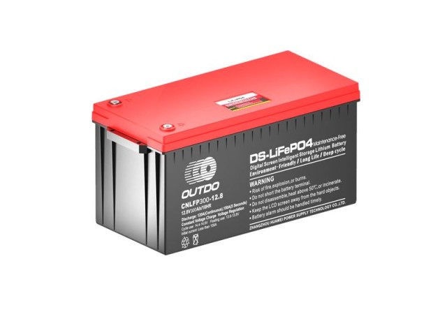 OUTDO CNLFP300-12.8 / Outdo 12.8V 300Ah (10hr) LIFePO4 Tam Bakımsız Energy Storage Lityum Akü Deep Cycle - Dijital Ekranlı