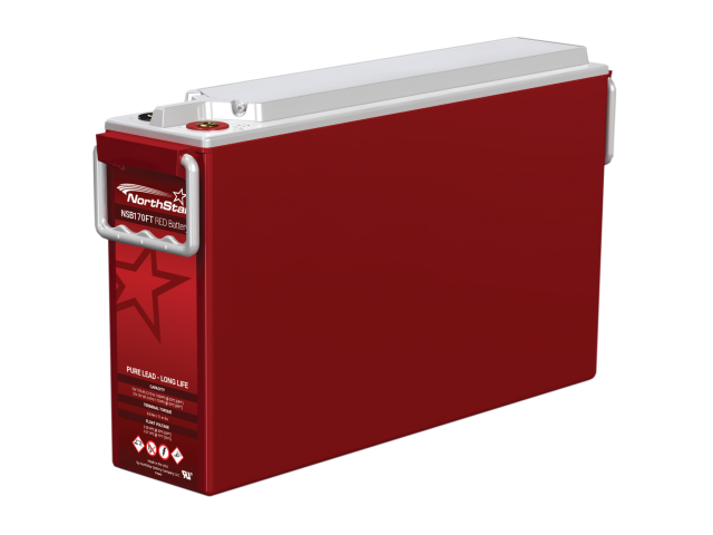 NorthStar NSB 170FT RED  / 12V 170Ah Deep Cycle AGM Pure Lead - Long Life Marin Akü (559x124x320mm) Made in Usa by Enersys