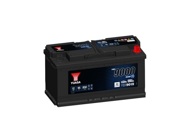 Yuasa YBX9000 Serisi 12V 95Ah 850CCA Start-Stop AGM Kuru Akü