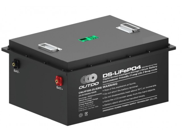 OUTDO CNLFP300-25.6 / Outdo 25.6V 300Ah (10hr) LIFePO4 Tam Bakımsız Energy Storage Lityum Akü Deep Cycle - Dijital Ekranlı OUTDO CNLFP300-25.6 / Outdo 25.6V 300Ah (10hr) LIFePO4 Tam Bakımsız Energy Storage Lityum Akü Deep Cycle - Dijital Ekranlı
