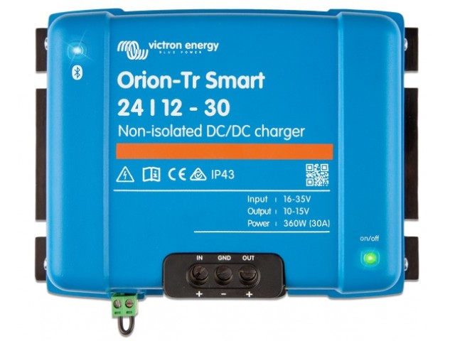 Victron Energy Orion-Tr Smart 24/12-30A Non-isolated DC-DC charger - ORI241236140 Victron Energy Orion-Tr Smart 24/12-30A Non-isolated DC-DC charger - ORI241236140