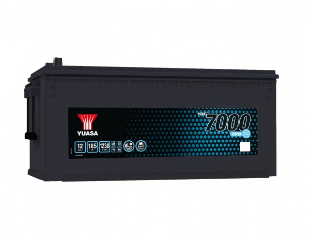 Yuasa YBX7000 Serisi / 12V 185Ah 1230ENTam Kapalı Bakımsız Sulu Start-Stop EFB Servis&Start Aküsü Dual Çift Hizmet
