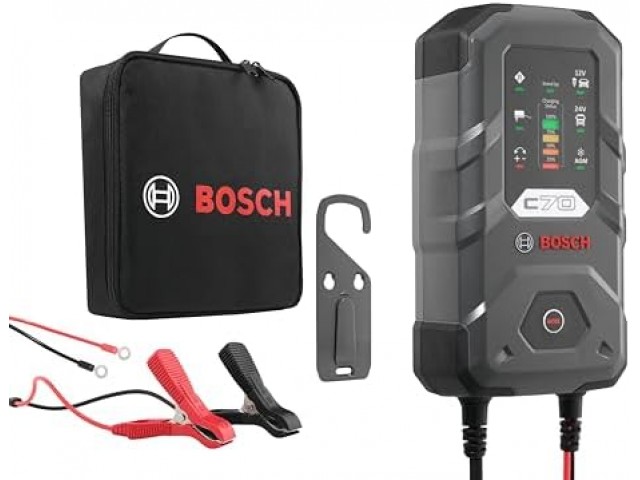 Bosch C70 Yeni Jenerasyon Akü Şarj Cihazı 12/24V 10Amper IP65 - Bosch 0189911070