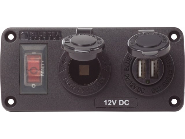 Blue Sea Systems Below Deck Panel Çakmak Soketi ve USB 12V