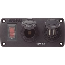 Blue Sea Systems Below Deck Panel Çakmak Soketi ve USB 12V