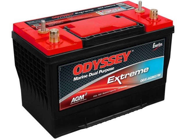 Odyssey Extreme Series (Marine) ODX-AGM27M / 12V 92Ah 930CCA Deep Cycle AGM Kuru Marin Start&Servis Aküsü (TPPL) - Anlık 1750A Start Gücü (5 saniye)  +80 Derece