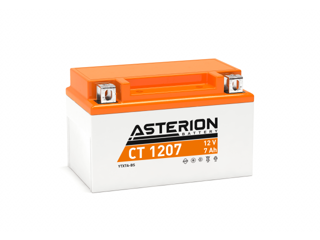 Asterion CT 1207 / 12V 7Ah 105En AGM Akü YTX7A-BS  (150x86x94mm)