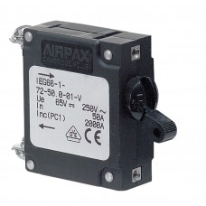 Airpax Tek Kutuplu Hidrolik Manyetik Devre Kesici Sigorta 5-50 Amper Arası 230VAC 50-60 Hz / 80VDC