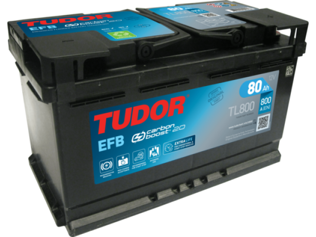 Tudor (Exide) Start-Stop EFB TL800 - 12V 80Ah 800EN Start-Stop EFB Sulu Akü