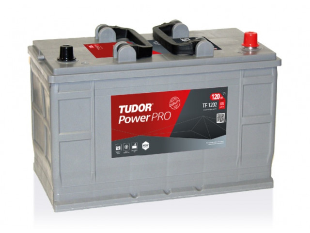 Tudor PowerPro TF1202 - 12V 120Ah 870CCA Tam Kapalı Bakımsız Sulu Start Marş Aküsü