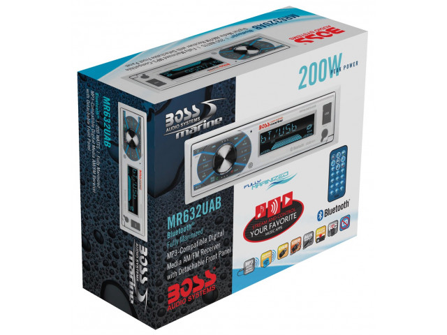 BOSS Audio Systems MR632UAB USB, AUX Girişli Bluetoothlu Marin Teyp