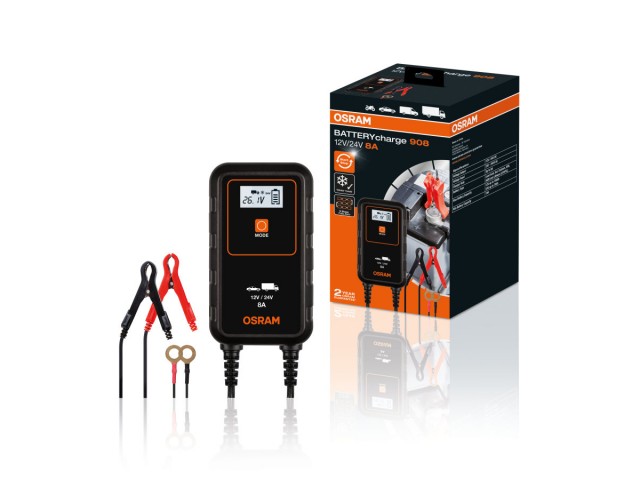Osram OEBCS908 Akü Şarj Cihazı 12-24V 8 Amper IP65 (Start-Stop Akülere Uyumlu)